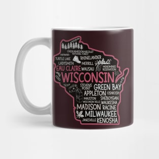 Eau Claire Wisconsin cute Milwaukee, Osseo, Green Bay, Kenosha, Racine, Appleton, Waukesha, Eau Claire, Oshkosh Mug